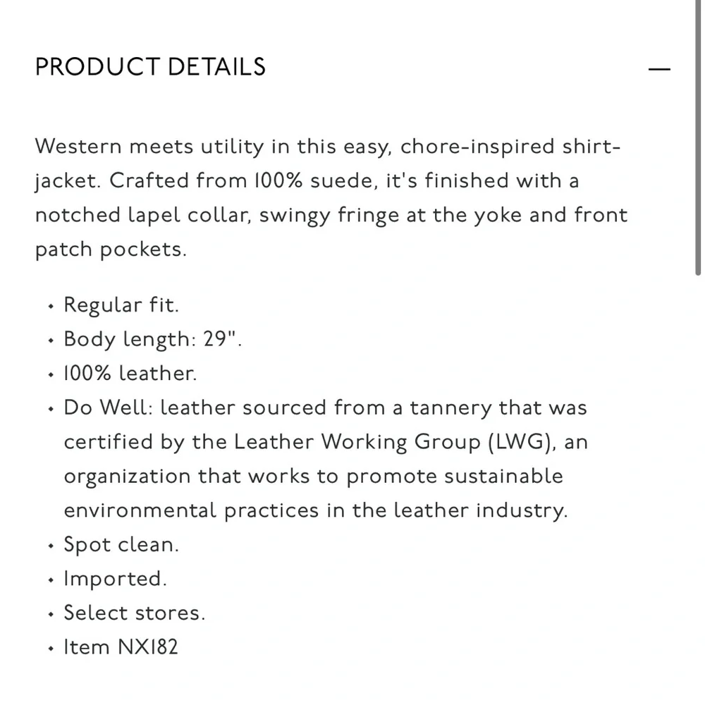 Madewell Fringe Shirt Jacket in Suede New With Tags Small Coastal Cowgirl - Picture 8 of 15